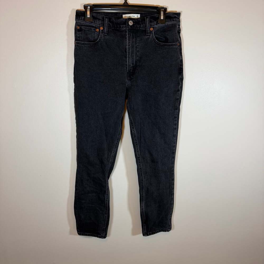 Abercrombie & Fitch The Skinny High Rise Classic Black Wash Denim Jeans Women 26